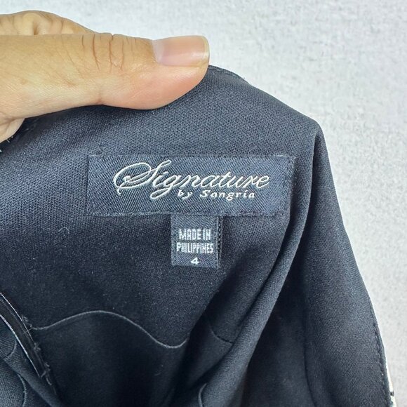 Signature by Sangria Animal Snake Print Dress Womens 4 Satin Cocktail Party Y2K - Picture 2 of 14